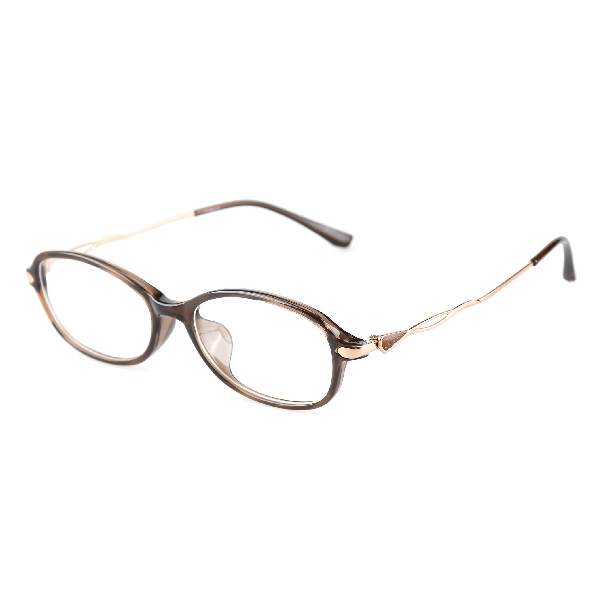 Leto Dark Brown Green silmälasikehykset