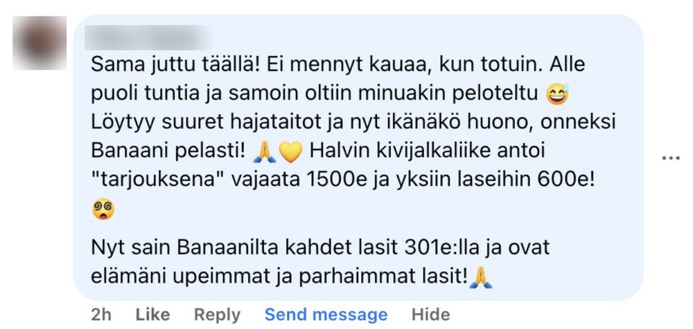Facebook-kommentti