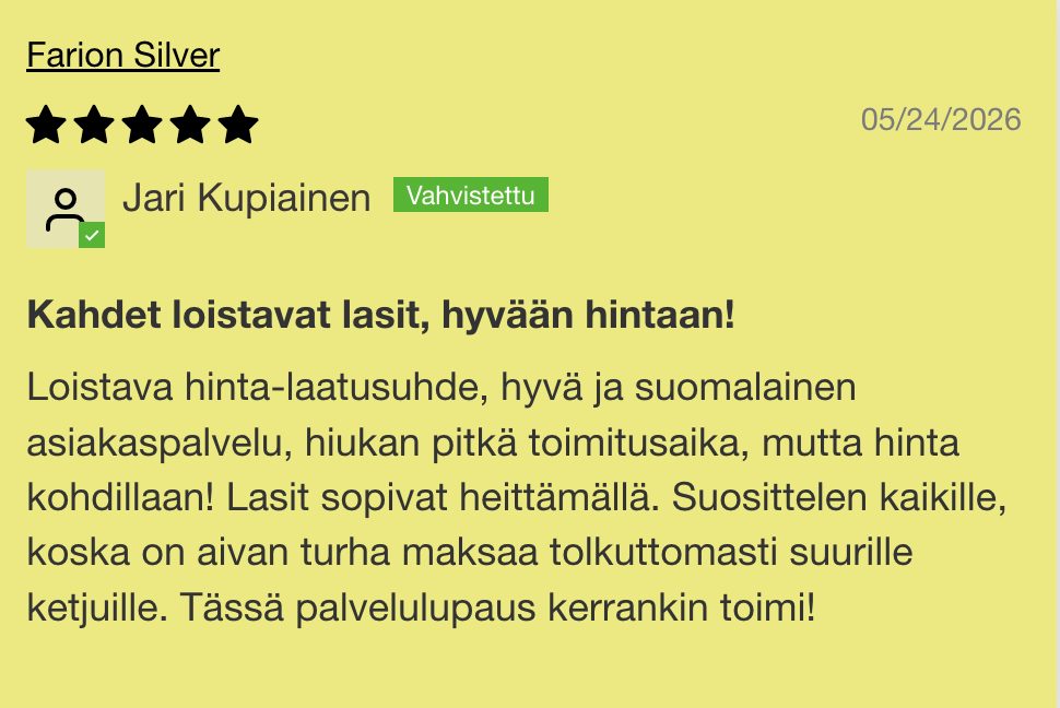 Asiakasarvostelu